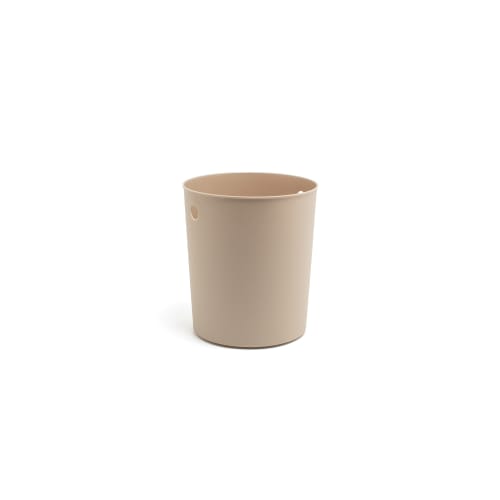 Nassau Cylinder Wastebasket Liner, 6.5 Quart, Beige